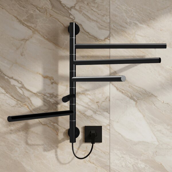 BPS-koupelny Elektrický kúpeľňový radiátor DORIAN BL 1 230W, 51,6x62,2 cm, čierny