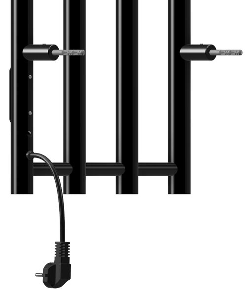 BPS-koupelny Elektrický kúpeľňový radiátor KASJAN BL 2 250W, 34,6x140,5 cm, čierny