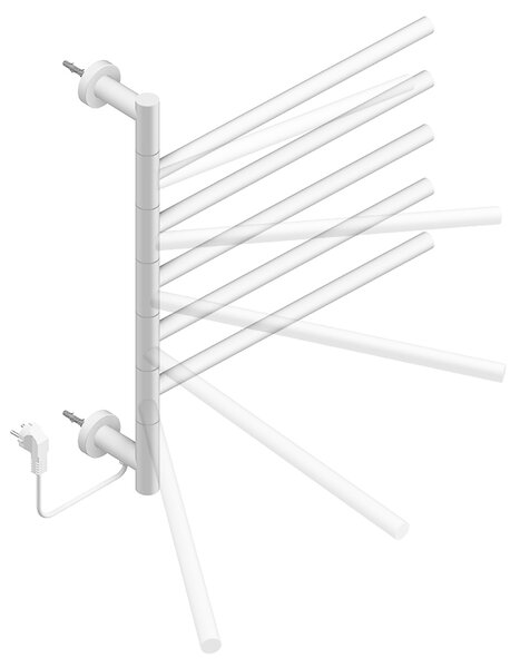 BPS-koupelny Elektrický kúpeľňový radiátor DORIAN WH 1 230W, 51,6x62,2 cm, biely