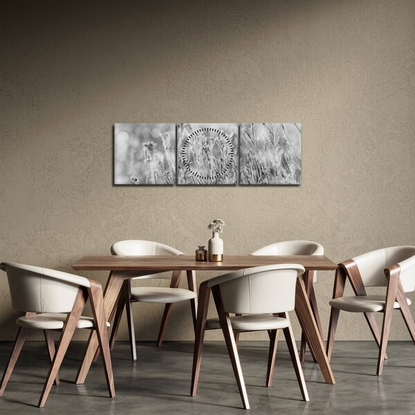 Obraz - Chladná zima (s hodinami) (90x30 cm)