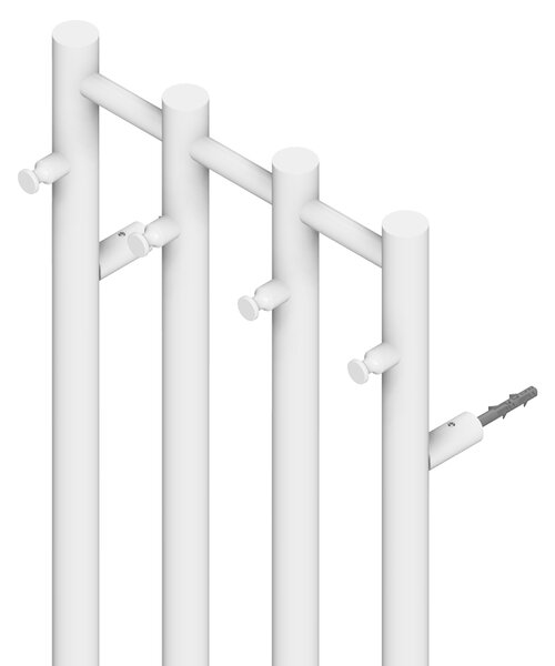 BPS-koupelny Elektrický kúpeľňový radiátor KASJAN WH 2 250W, 34,6x140,5 cm, biely