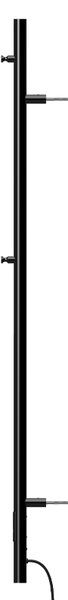 BPS-koupelny Elektrický kúpeľňový radiátor KASJAN BL 2 250W, 34,6x140,5 cm, čierny
