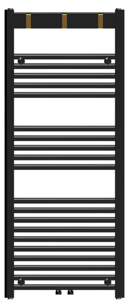 BPS-koupelny Kúpeľňový radiátor YASUR BL 2 494W, 50x120 cm, čierny