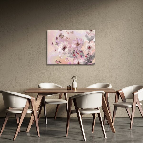 Obraz - Umelecká koláž s motýľmi (70x50 cm)