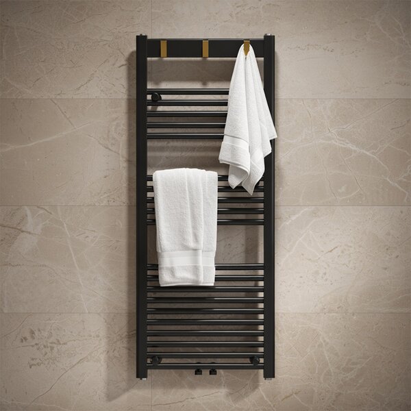 BPS-koupelny Kúpeľňový radiátor YASUR BL 2 494W, 50x120 cm, čierny