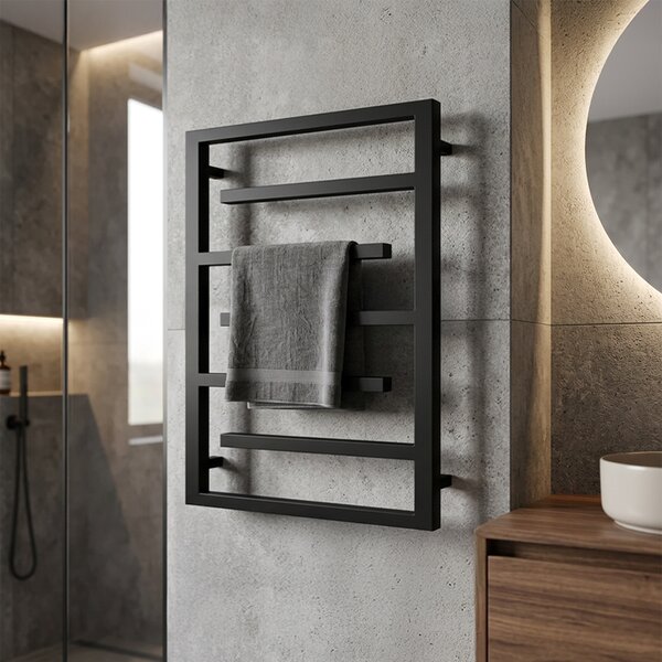BPS-koupelny Kúpeľňový radiátor ANIKA BL 1 295W, 60x80 cm, čierny