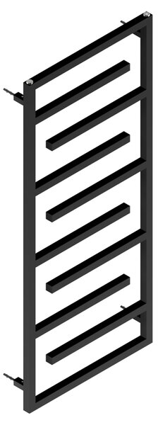 BPS-koupelny Kúpeľňový radiátor ANIKA BL 2 445W, 60x138 cm, čierny