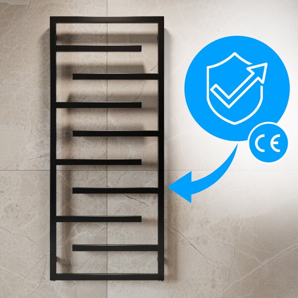 BPS-koupelny Kúpeľňový radiátor ANIKA BL 2 445W, 60x138 cm, čierny