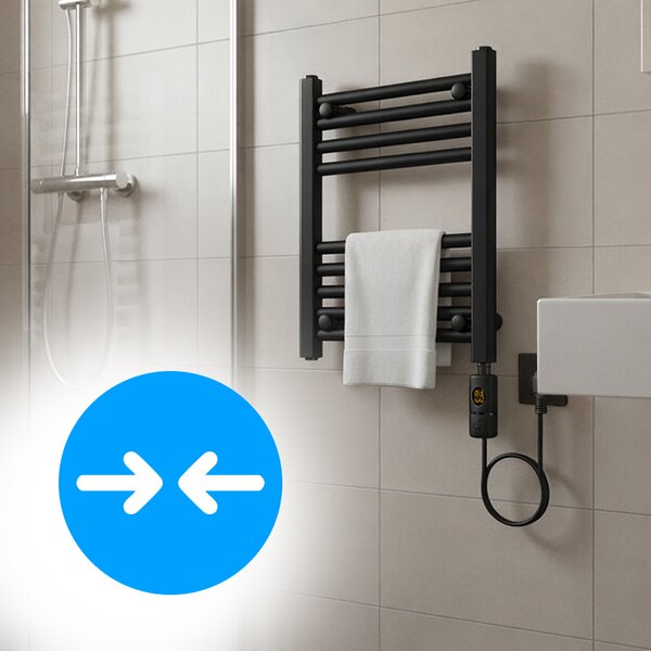 BPS-koupelny Elektrický kúpeľňový radiátor MANAM BL 300W, 40x50 cm, čierny