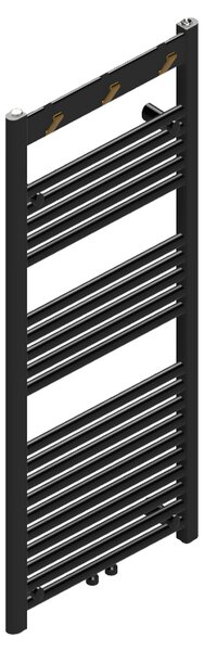 BPS-koupelny Kúpeľňový radiátor YASUR BL 2 494W, 50x120 cm, čierny