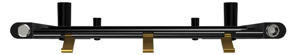 BPS-koupelny Kúpeľňový radiátor YASUR BL 2 494W, 50x120 cm, čierny