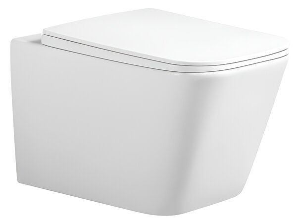 BPS-koupelny Závesná WC misa so SoftClose sedadlom RAIN WH RIM 03, biela