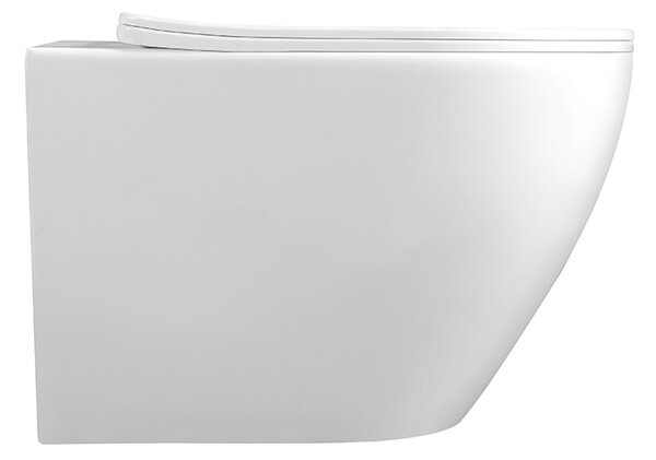 BPS-koupelny Závesná WC misa so SoftClose sedadlom FLOW WH TR 03, biela