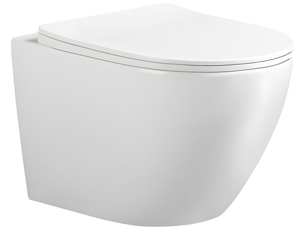 BPS-koupelny Závesná WC misa so SoftClose sedadlom FLOW WH TR 03, biela