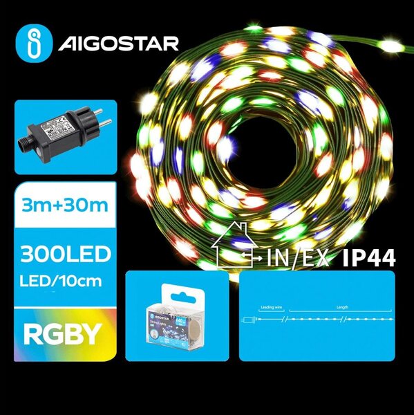 Aigostar - LED vonkajší svetelný reťazec 300xLED/8 funkcií 33m IP44 viacfarebný