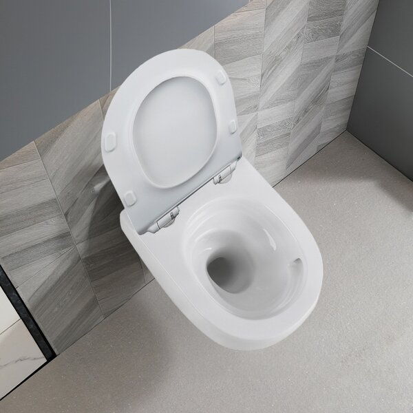 BPS-koupelny Závesná WC misa so SoftClose sedadlom LAKE WH TR 01, biela