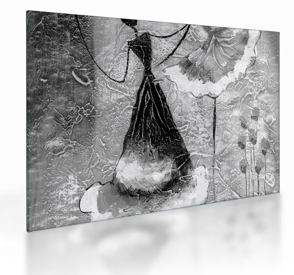 Sklenený obraz - Africká maľba (70x50 cm)