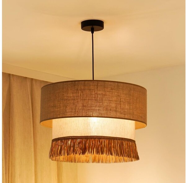 Brilagi - Luster na lanku WINNETOU BOHO 1xE27/15W/230V pr. 45 cm hnedá/krémová