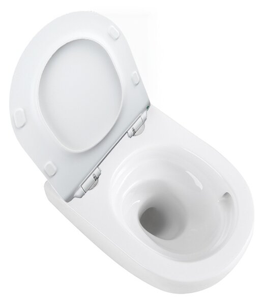 BPS-koupelny Závesná WC misa so SoftClose sedadlom LAKE WH TR 01, biela