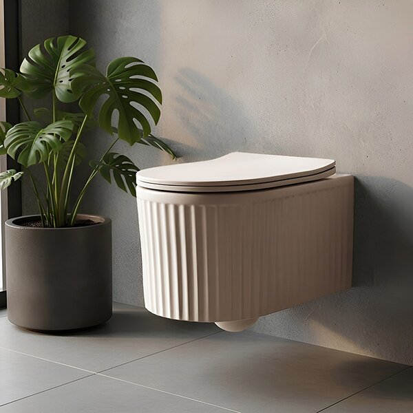 BPS-koupelny Závesná WC misa so SoftClose sedadlom LUMA CAP RIM 03, cappuccino
