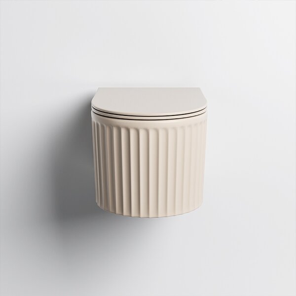 BPS-koupelny Závesná WC misa so SoftClose sedadlom LUMA CAP RIM 03, cappuccino