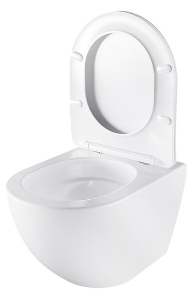 BPS-koupelny Závesná WC misa so SoftClose sedadlom NERO WH 03, biela