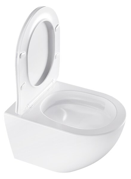 BPS-koupelny Závesná WC misa so SoftClose sedadlom NERO WH 03, biela