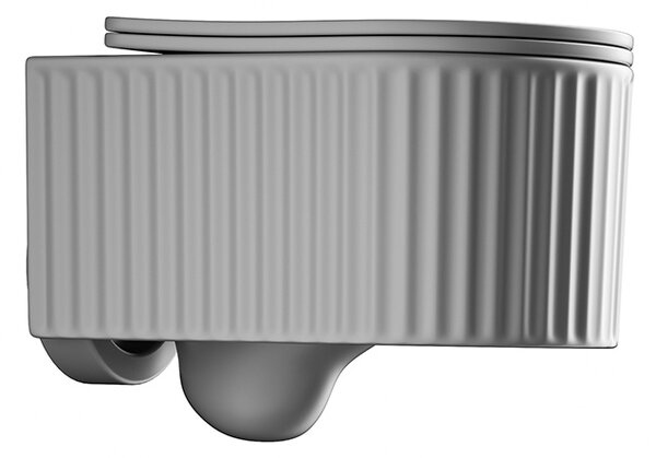 BPS-koupelny Závesná WC misa so SoftClose sedadlom LUMA MTGR RIM 03, sivá mat