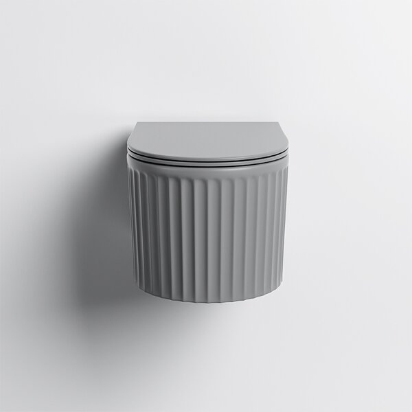 BPS-koupelny Závesná WC misa so SoftClose sedadlom LUMA MTGR RIM 03, sivá mat