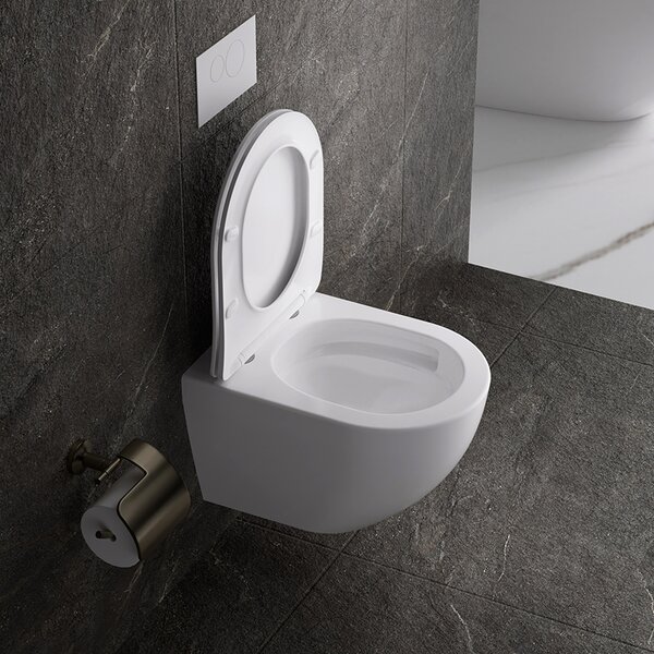 BPS-koupelny Závesná WC misa so SoftClose sedadlom NERO WH 03, biela