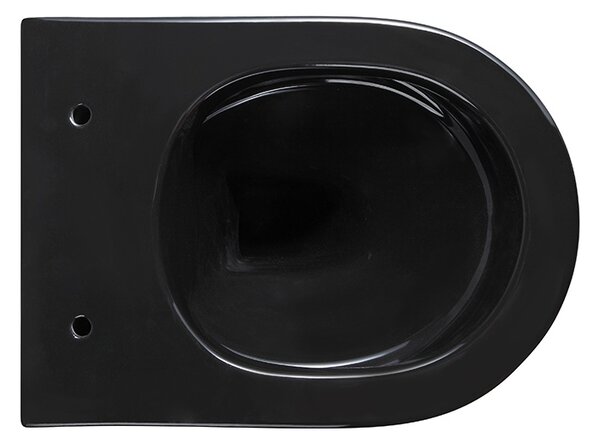 BPS-koupelny Závesná WC misa so SoftClose sedadlom MIZU BL RIM 03, čierna