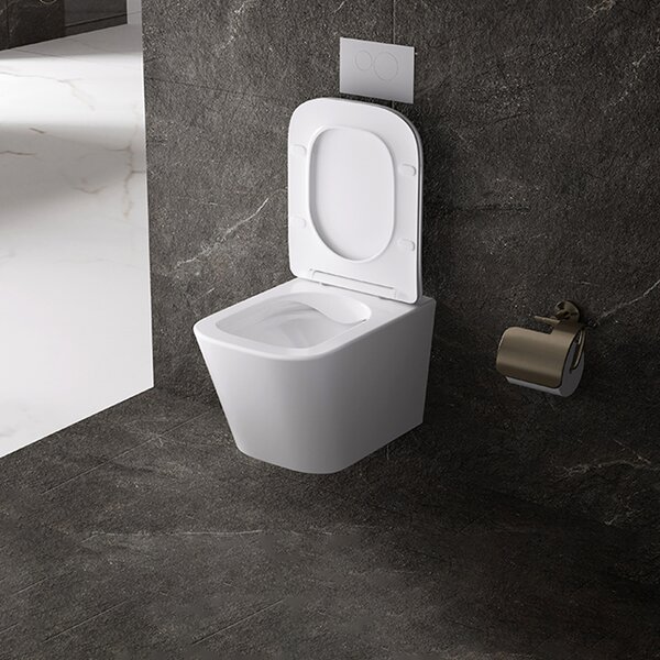 BPS-koupelny Závesná WC misa so SoftClose sedadlom AQUA WH 03, biela