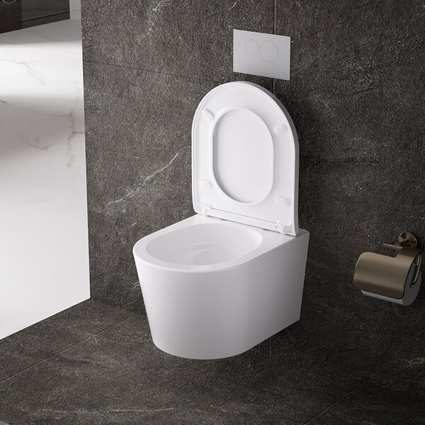 BPS-koupelny Závesná WC misa so SoftClose sedadlom ELITE WH 02, biela