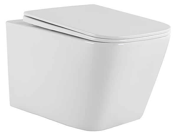 BPS-koupelny Závesná WC misa so SoftClose sedadlom AQUA WH 03, biela