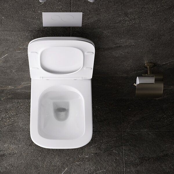 BPS-koupelny Závesná WC misa so SoftClose sedadlom AQUA WH 03, biela