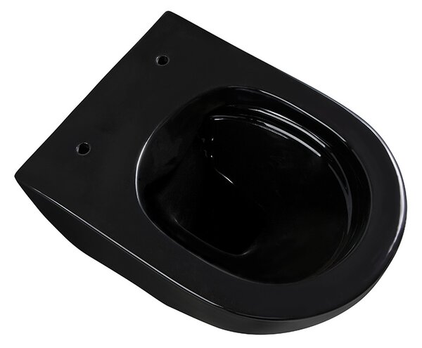 BPS-koupelny Závesná WC misa so SoftClose sedadlom MIZU BL RIM 03, čierna
