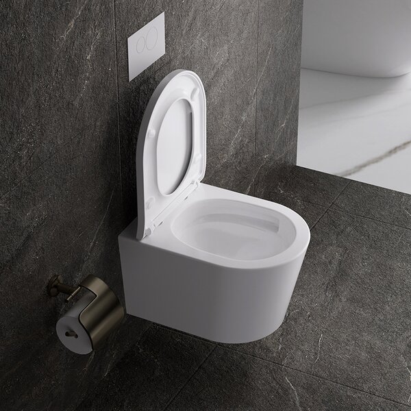 BPS-koupelny Závesná WC misa so SoftClose sedadlom ELITE WH 02, biela