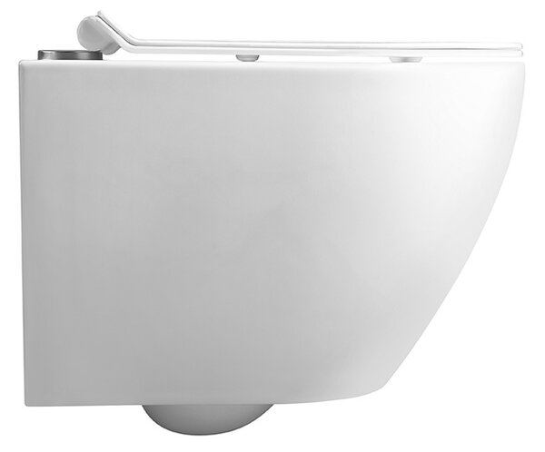 BPS-koupelny Závesná WC misa so SoftClose sedadlom MIZU WH RIM 01, biela