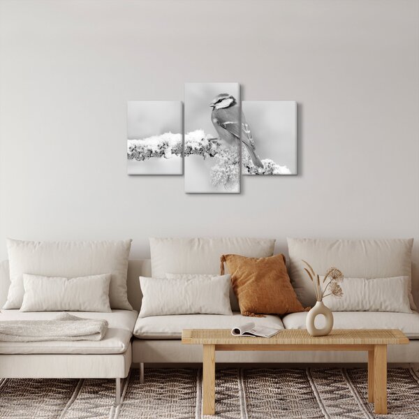 Obraz - Vtáčik na vetve (90x60 cm)
