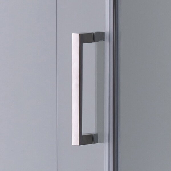 BPS-koupelny Štvorcový sprchový kút KZ1190B 90x90 chróm/transparent + vanička RIKO BL čierna