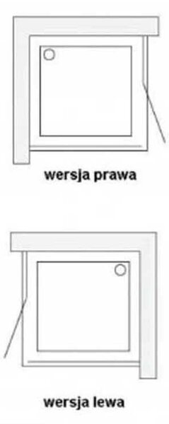 BPS-koupelny Štvorcový sprchový kút BS44 80x80 čierna/transparent - bez vaničky