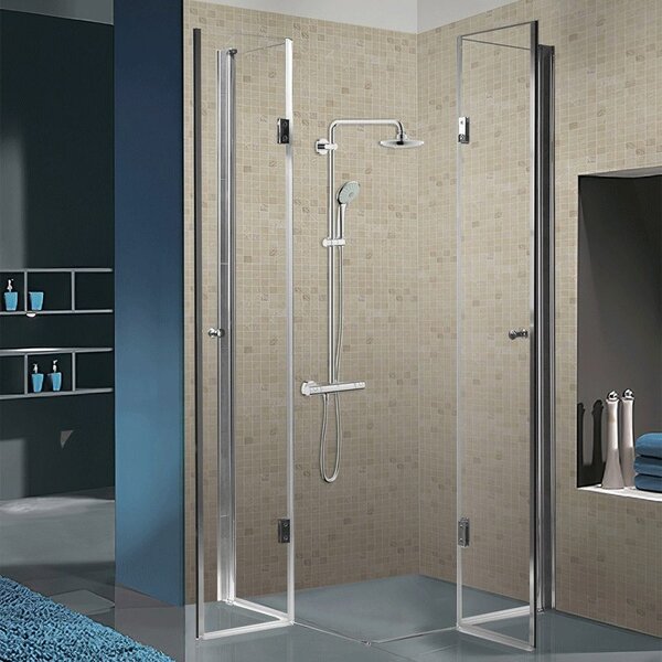 BPS-koupelny Štvorcový sprchový kút KZ1290C 100x100 chróm/transparent + vanička SXL02C BL čierna