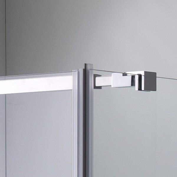 BPS-koupelny Štvorcový sprchový kút KZ1190B 90x90 chróm/transparent + vanička RIKO BL čierna