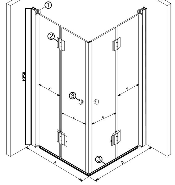 BPS-koupelny Štvorcový sprchový kút KZ1290C 100x100 chróm/transparent + vanička SXL02C BL čierna