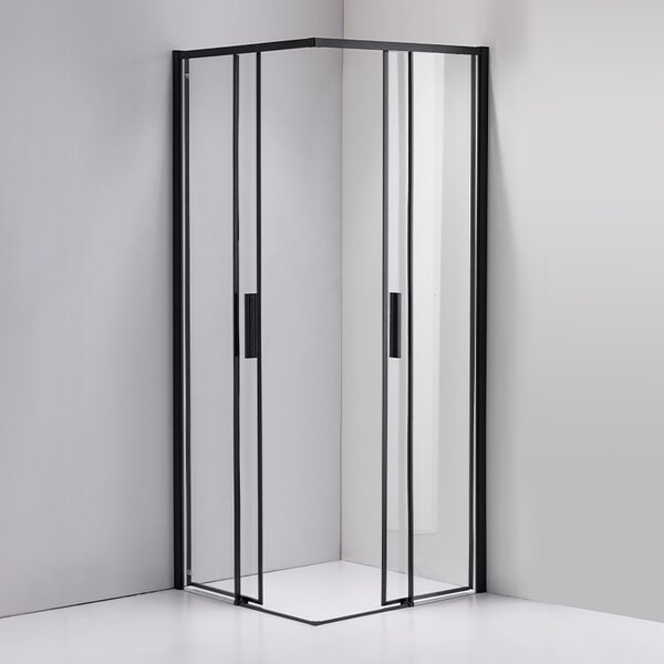 BPS-koupelny Štvorcový sprchový kút NOVA BL 80x80 chróm/transparent - bez vaničky