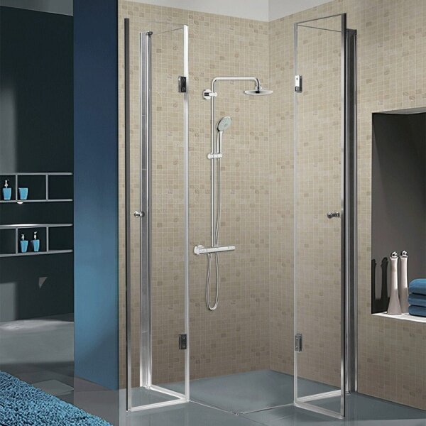BPS-koupelny Štvorcový sprchový kút KZ1290C 100x100 chróm/transparent + vanička ST06A WH biela