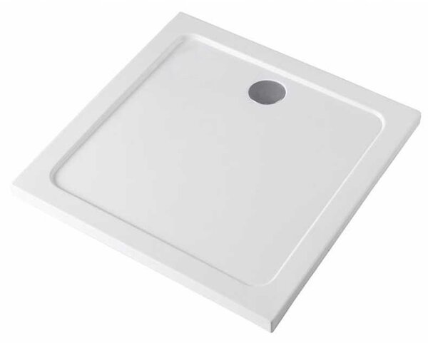 BPS-koupelny Štvorcový sprchový kút KZ1290C 100x100 chróm/transparent + vanička ST06A WH biela