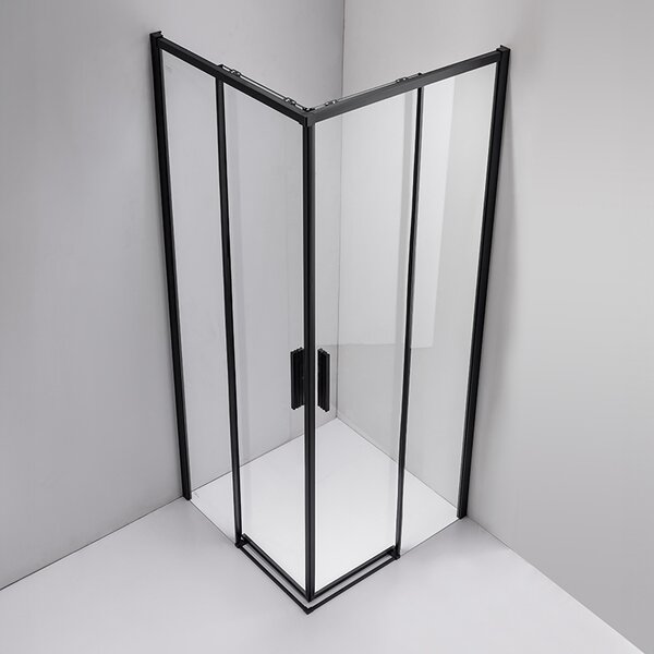 BPS-koupelny Štvorcový sprchový kút NOVA BL 80x80 chróm/transparent - bez vaničky