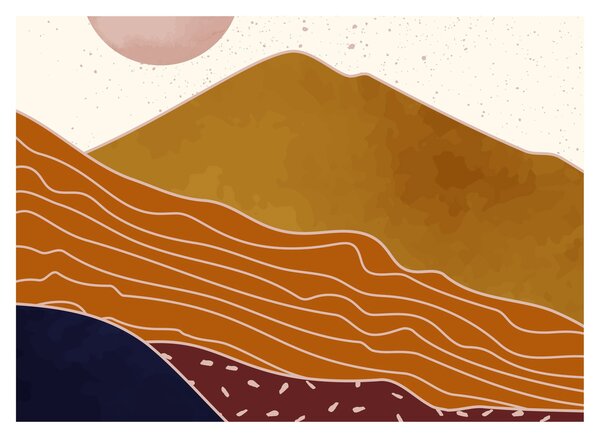 Sklenený obraz - Spacefrog design hory N⁰1 (70x50 cm)