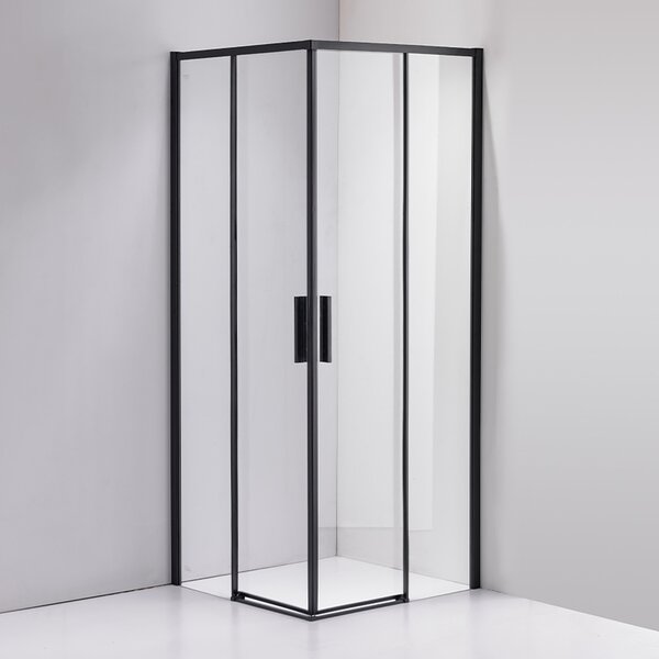 BPS-koupelny Štvorcový sprchový kút NOVA BL 80x80 chróm/transparent - bez vaničky